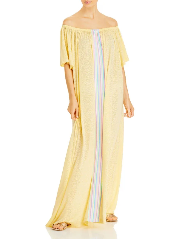 Women's Chic Outerwear Outfit Minimalist Office - Ready Style Womens Sheer Long Maxi Dress