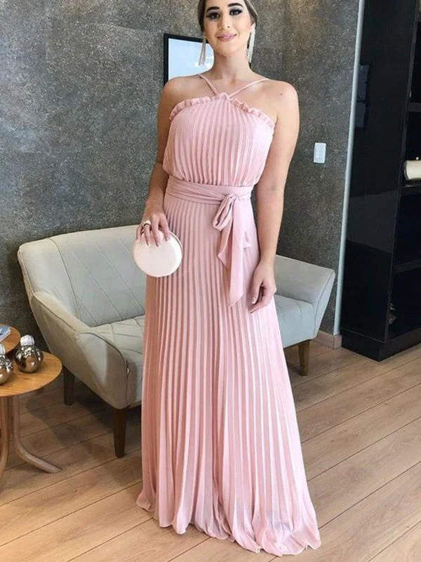 Formal Clothing For Women Floral Style Sleeveless Chiffon Wedding Guest Dresses, 2020 Long Prom Dresses, Bridesmaid Dresses