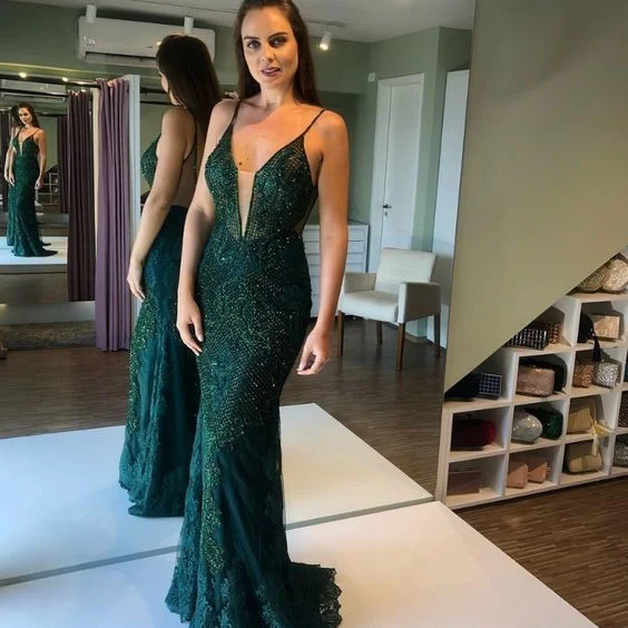 Women's Clothes And Garments Playful Elegance Mermaid Long Prom Dress V Neck Strapless Formal Evening Dresses Party Gowns    cg14915