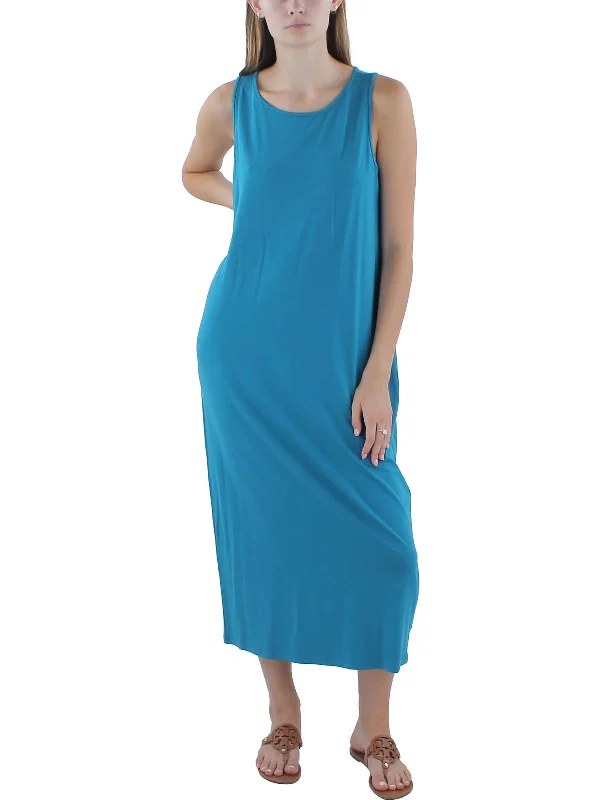 Fashionable Women's Outfit Feminine Elegance Womens Stretch Lyocell Midi Dress