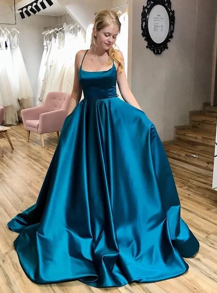 Women's Trendy Casual Outfit Save On Classic Elegant Styles SIMPLE BLUE BALL GOWN PROM DRESSES, LONG PROM DRESS, PROM DRESS cg4862