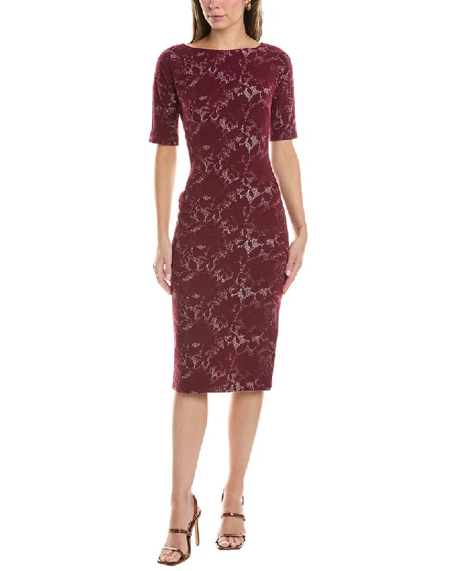 Women's Night-Out Outfit Urban Sophistication Maggy London Shadow Flower Knit Midi Dress