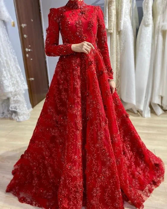 Classic Clothes For Women Disco - Inspired Retro Dance Look Charming A-Line Prom Evening Dresses, long Sleeves Princess Gown   cg18758