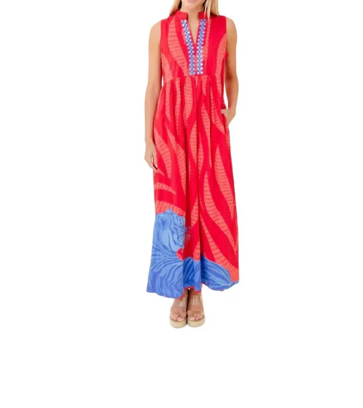 Comfortable Garments For Women Effortless Comfort Tessa Maxi Dress In Tigress