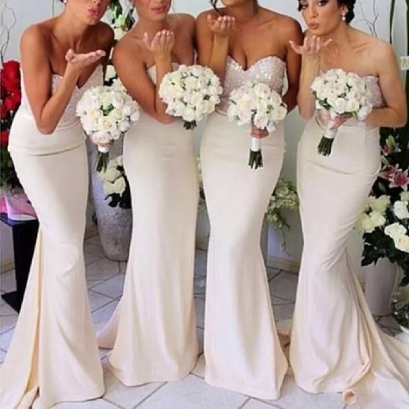 Stylish And Comfortable Clothing For Women Effortless Comfort Sexy Mermaid Sweet Heart Long Most Popular Inexpensive Online Bridesmaid Dresses, WG137