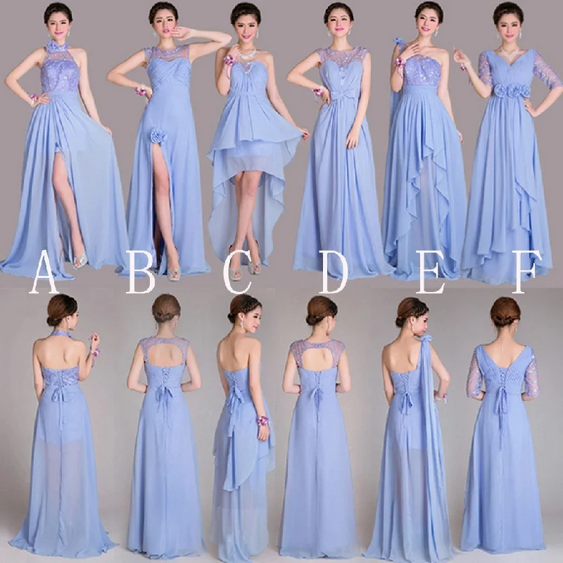 Women's Vacation Attire Graceful Cut Mismatched Different Styles Beautiful  Inexpensive  Long Bridesmaid Dresses for Wedding, WG189